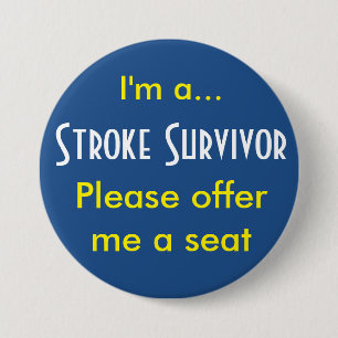 Badge Rond 7,6 Cm Survivant de l'AVC Badge rond 7,5 Cm