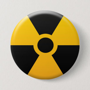Badge Rond 7,6 Cm Symbole de rayonnement