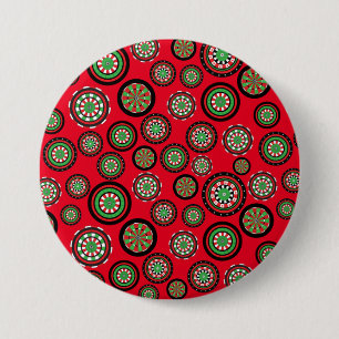 Badge Rond 7,6 Cm Tableaux de Noël
