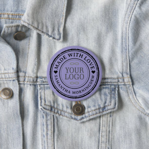 Badge Rond 7,6 Cm Tampon - VOTRE TEXTE & LOGO 2
