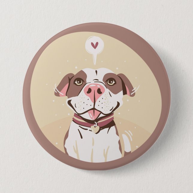 Badge Rond 7,6 Cm Taureau de la pointe (Devant)