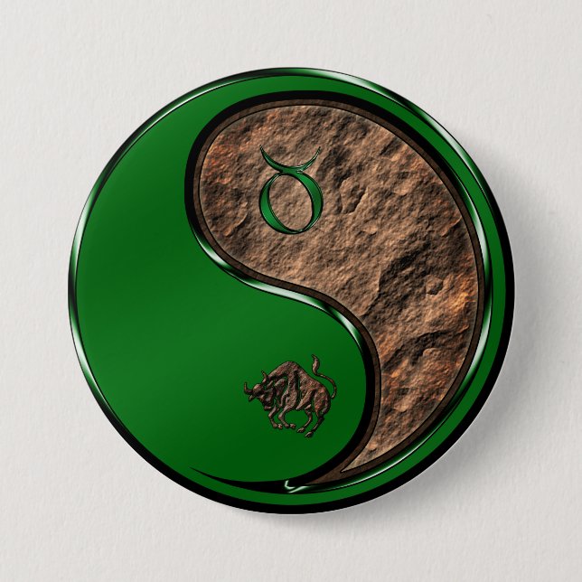 Badge Rond 7,6 Cm Taurus le taureau (Devant)