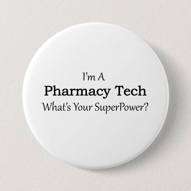 Badge Rond 7,6 Cm Technologie de pharmacie (Devant)