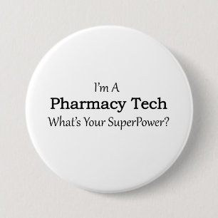 Badge Rond 7,6 Cm Technologie de pharmacie