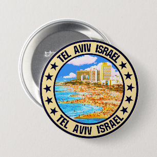 Badge Rond 7,6 Cm Tel Aviv