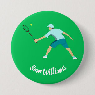 Badge Rond 7,6 Cm Tennis