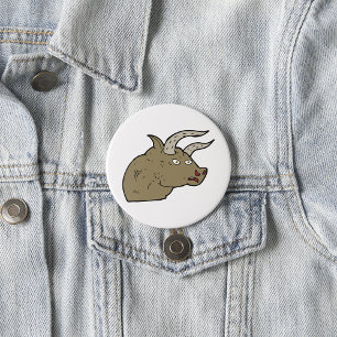 Badge Rond 7,6 Cm Tête de taureau en colère