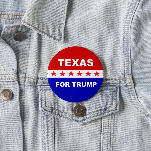 Badge Rond 7,6 Cm Texas Pour Trump (En situation)