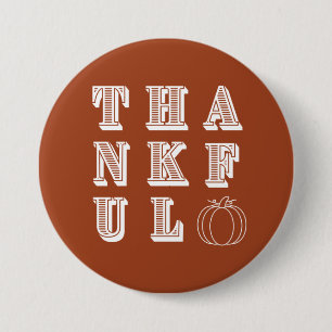 Badge Rond 7,6 Cm Thanksgiving en terre cuite
