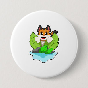 Badge Rond 7,6 Cm Tigre à la chasse