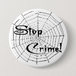 Badge Rond 7,6 Cm Toile d'araignée