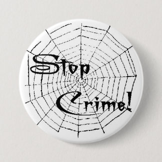 Badge Rond 7,6 Cm Toile d'araignée