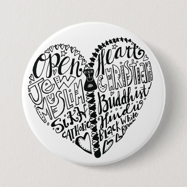 Badge Rond 7,6 Cm Tolérance de toutes les personnes (Devant)