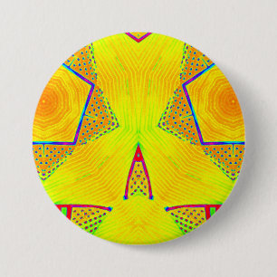 Badge Rond 7,6 Cm ~ Tons Jaune, Rouge, Orange, Bleu, Vert ~ Bouton