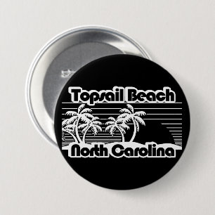 Badge Rond 7,6 Cm Topsail Beach Caroline du Nord