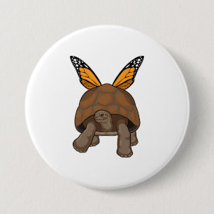 Badge Rond 7,6 Cm Tortue aux couleurs arc-en-ciel