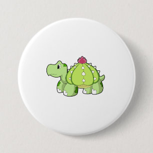 Badge Rond 7,6 Cm Tortue en cactus