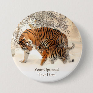 Badge Rond 7,6 Cm Touches personnalisées Tiges d'hiver
