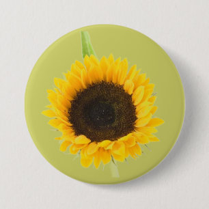 Badge Rond 7,6 Cm Tournesol