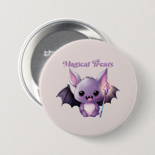 Badge Rond 7,6 Cm Traitements magiques avec Bats mignons