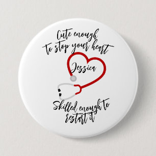 Badge Rond 7,6 Cm Travailleur De Soins De Santé Personnalisé Et Qual