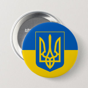 Badge Rond 7,6 Cm Trident ukrainien