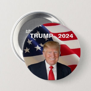 Badge Rond 7,6 Cm Trump 2024