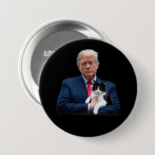 Badge Rond 7,6 Cm Trump 2024 Chat MAGA Drôle Trump Chat
