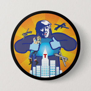 Badge Rond 7,6 Cm Trump contre Hillary