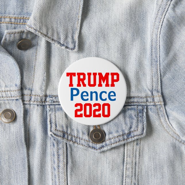 Badge Rond 7,6 Cm Trump Pence 2020 (En situation)