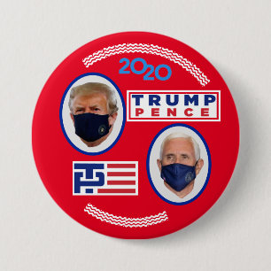 Badge Rond 7,6 Cm Trump / Pence covid-2020