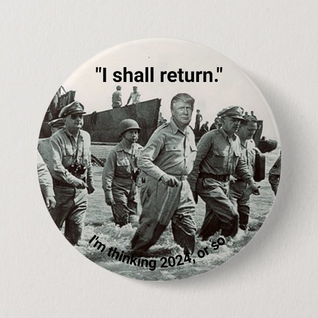 Badge Rond 7,6 Cm Trump promet historique (Devant)