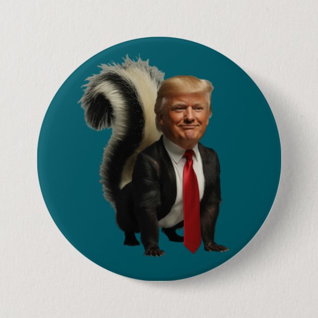 Badge Rond 7,6 Cm Trump Skunk Button (Devant)