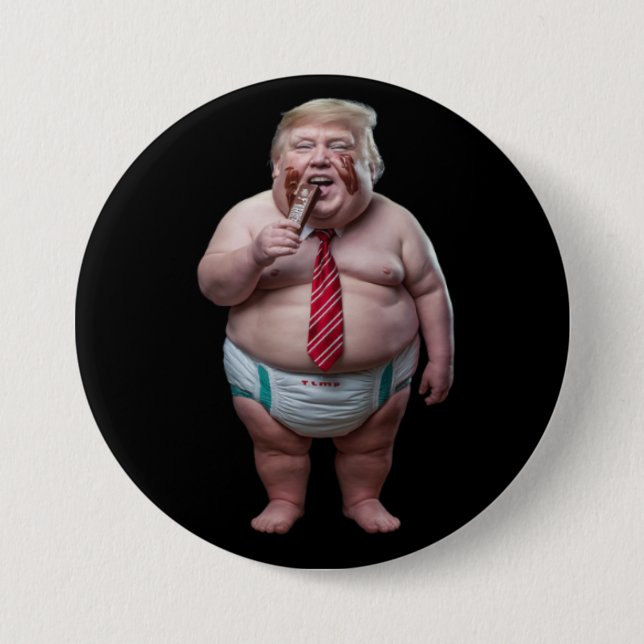 Badge Rond 7,6 Cm Trump Toddler Button (Devant)