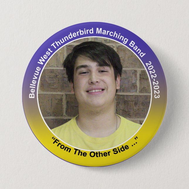 Badge Rond 7,6 Cm Trumpet Nathan 12 (Devant)