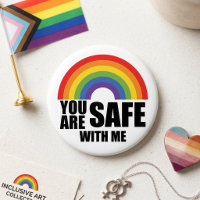 Tu es en sécurité avec moi Message arc-en-ciel d'a