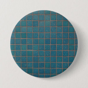 Badge Rond 7,6 Cm tuiles mouchetées bleues