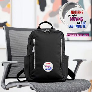 Badge Rond 7,6 Cm Typographie colorée humoristique du Procrastinato