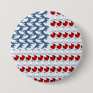 Badge Rond 7,6 Cm U.S. Drapeau des oiseaux