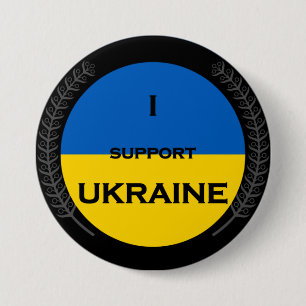 Badge Rond 7,6 Cm Ukraine        soutienPin