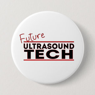 Badge Rond 7,6 Cm Ultrasound Tech