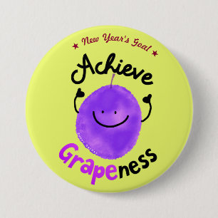 Badge Rond 7,6 Cm Un jeu de raisins positif - Obtenir une image