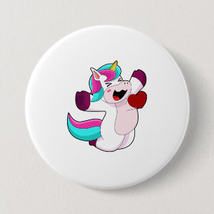 Badge Rond 7,6 Cm Unicorne avec coeur