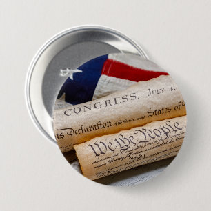 Badge Rond 7,6 Cm US Founding Documents