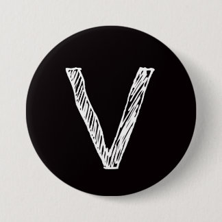 Badge Rond 7,6 Cm V est pour Virtuelle