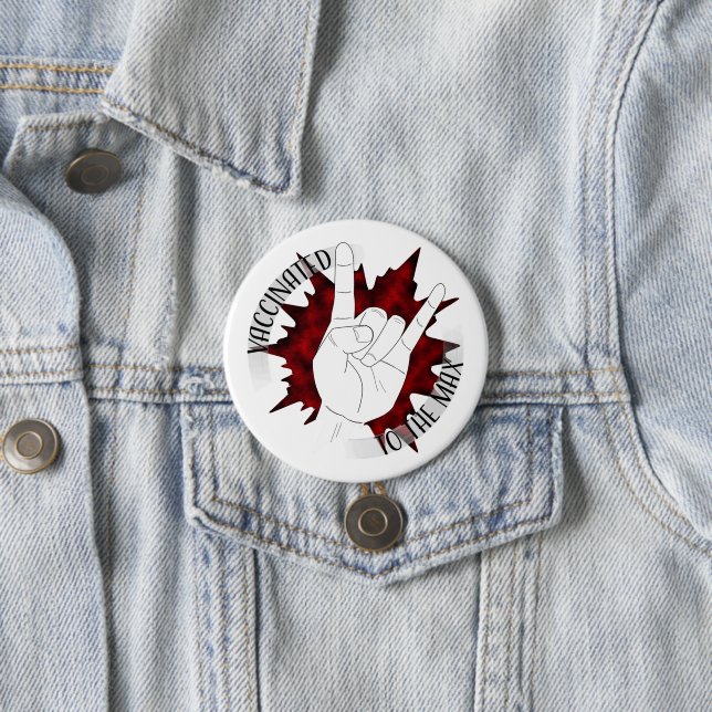 Badge Rond 7,6 Cm Vacciné Au Maximum (En situation)