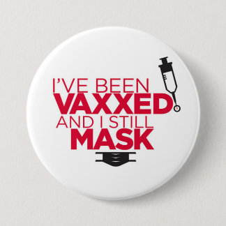 BADGE ROND 7,6 CM VAX & MASK ME !