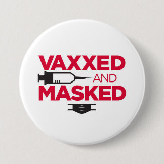 BADGE ROND 7,6 CM VAX & MASK ME !