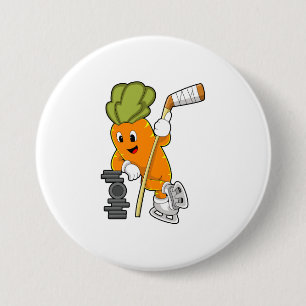 Badge Rond 7,6 Cm Vegan Ice Hockey