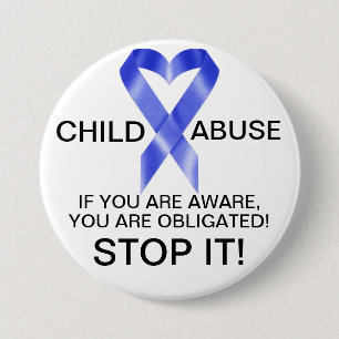 Badge Rond 7,6 Cm VENTE ! Empêcher la maltraitance des enfants
